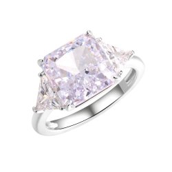 Кольцо из серебра с фианитом (Арт.cz-r04270-x-w-w-x-w)