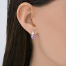 Серьги из серебра с аметистами и фианитами (Арт.92023231)