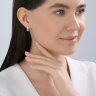 Серьги из серебра с аметистами и фианитами (Арт.92023231)