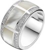 Кольцо серебряное с жемчугом и куб. цирконием «Mother-of-Pearl Elegance» Ti Sento (арт.1346MW)