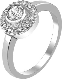 Кольцо серебряное с кубическим цирконием «Bridal Halo» Breuning (арт.4203246)