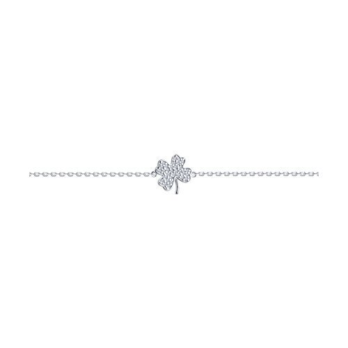 Браслет из серебра с фианитами (Арт.94051018)