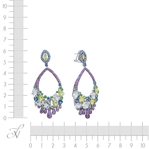 Серьги из золота с бриллиантом (Арт.aase3377_sr_dl_mc_blk)