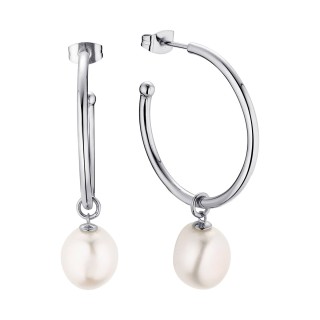 Серьги серебряные с белым жемчугом «Baroque Pearl» Fresh Jewelry (арт.PI-E00416-X-W-PN-X-X)