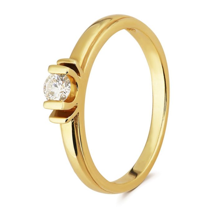 Кольцо из золота с бриллиантом Русские Самоцветы (Арт.95883)