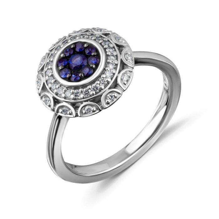 Кольцо из золота с бриллиантом Русские Самоцветы (Арт.95883)