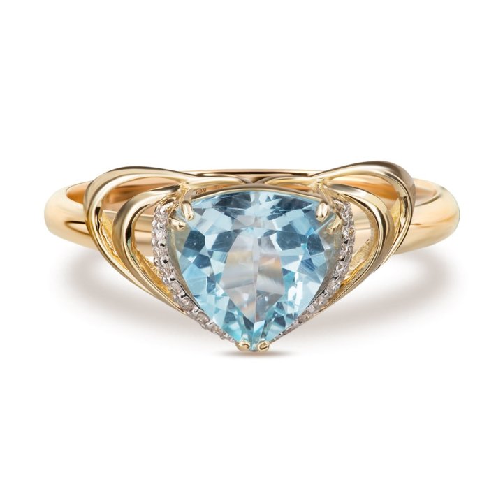 Кольцо из золота с бриллиантом Русские Самоцветы (Арт.95883)