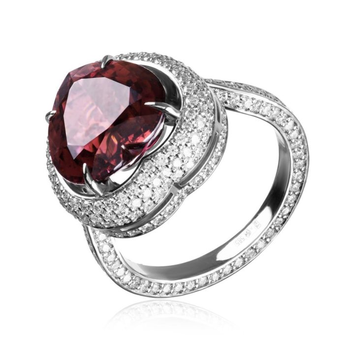 Кольцо из золота с бриллиантом Русские Самоцветы (Арт.95883)