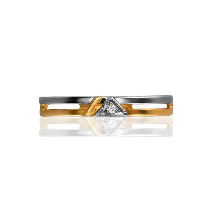 Кольцо из золота с бриллиантом Русские Самоцветы (Арт.95883)