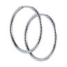 Серьги конго из серебра с алмазной гранью (Арт.94140073)