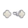 Серьги из серебра с жемчугом «Lucky Clover» Fresh Jewelry (арт.TC-E02154-X-W-PN-X-X)