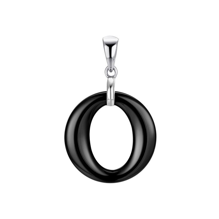 Кулон из серебра с керамикой (Арт.tc-p00099-b-w-x-x-x)