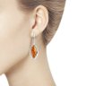 Серьги из серебра с янтарём (Арт.83020064)