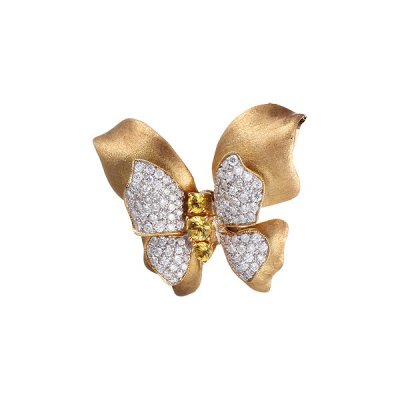 Кулон из золота с бриллиантом и сапфиром (Арт.gp1696-yswsyw4_ys_yg)