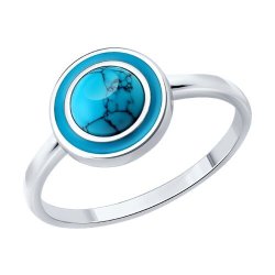 Кольцо из серебра с бирюзой (Арт.94-310-02367-1)