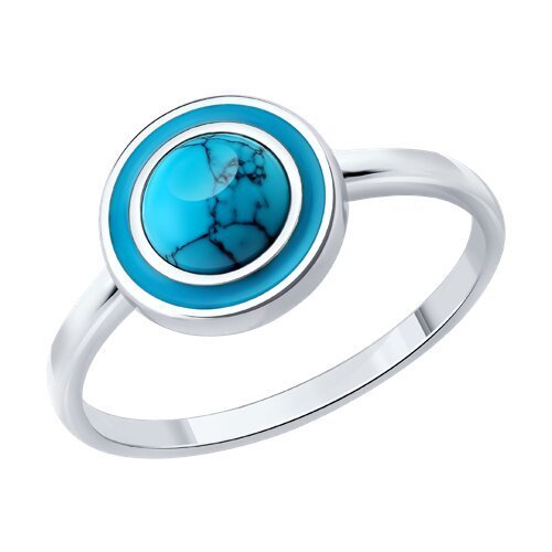Кольцо из серебра с бирюзой (Арт.94-310-02367-1)