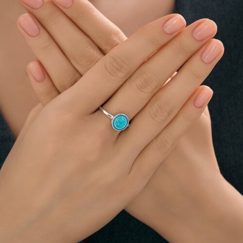 Кольцо из серебра с бирюзой (Арт.94-310-02367-1)