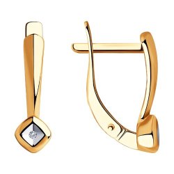 Серьги из серебра с бриллиантами (Арт.87020023)