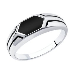 Кольцо из серебра с эмалью (Арт.94012519)