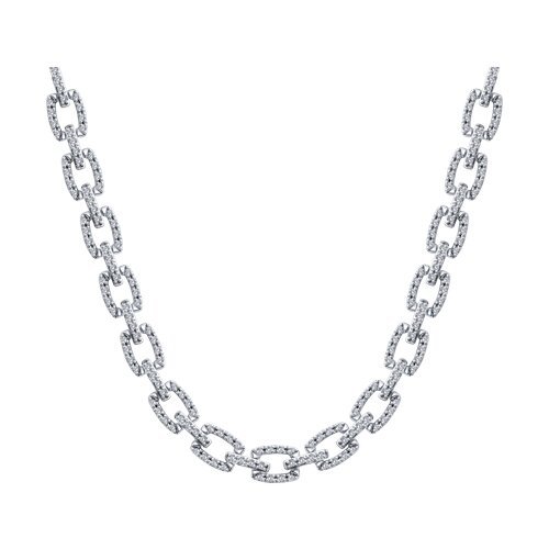 Колье из белого золота с бриллиантами (Арт.1070324-3)