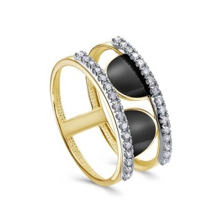 Кольцо с бриллиантами KABAROVSKY «Black & Shine Dual Line» (арт.11-22061-1002)