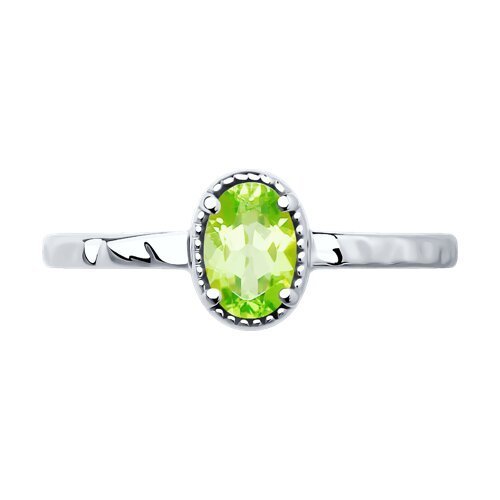 Кольцо из серебра с хризолитом «Сияние Августа» SOKOLOV (арт.92012089)