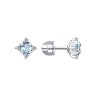 Серьги из серебра с топазами и фианитами (Арт.92022404)