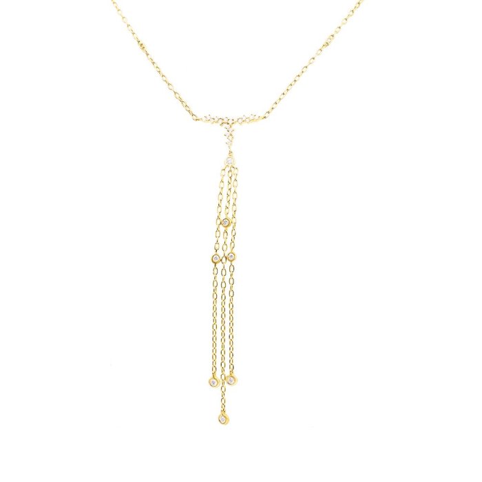 Ожерелье из золота с бриллиантом (Арт.p11618d_y_yg)