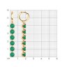 Серьги из золочёного серебра с агатами (Арт.92022828)