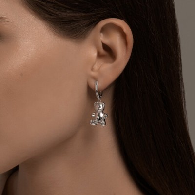 Серьги из серебра с фигуркой медвежонка «Игрушка детства» Соколов (арт.94026718)