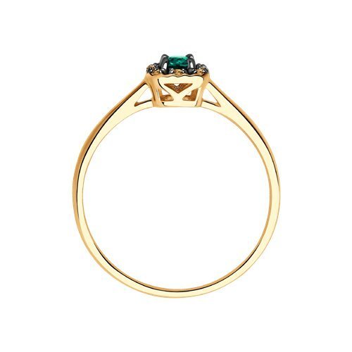 Кольцо из золота с бриллиантами и изумрудом «Изумрудная Аврора» SOKOLOV (арт.3010583)