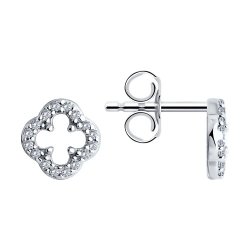 Серьги из серебра с фианитами (Арт.94-122-01989-1)