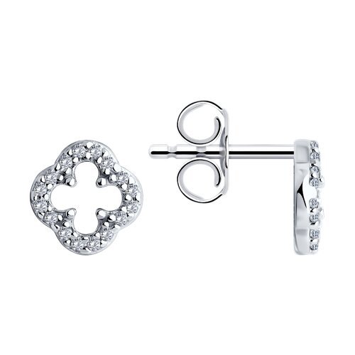 Серьги из серебра с фианитами (Арт.94-122-01989-1)
