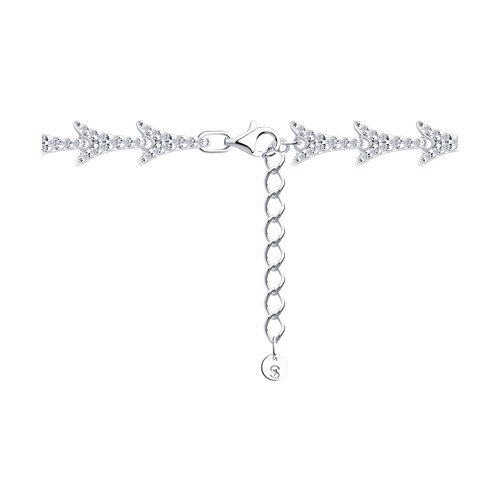 Браслет из серебра с фианитами (Арт.94051611)