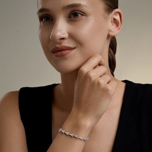 Браслет из серебра с фианитами (Арт.94051611)