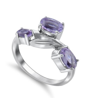 Кольцо серебряное с аметистом «Крылья мечты» Myjewels (арт.210134-e-am-06_ametist)