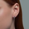 Серьги из серебра с фианитами (Арт.94026404)