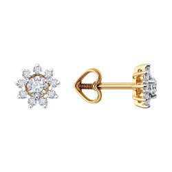 Серьги из золота с фианитами (Арт.51-122-02267-1)
