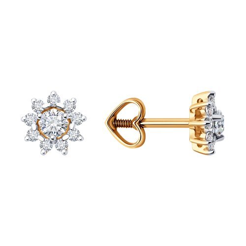 Серьги из золота с фианитами (Арт.51-122-02267-1)