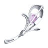 Брошь из серебра с аметистом и фианитами (Арт.94-340-01049-2)