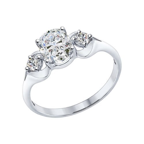 Кольцо из серебра с фианитами (Арт.94012228)