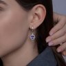 Серьги из белого золота с бриллиантами и танзанитами (Арт.6024453-3)
