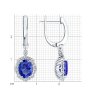 Серьги из белого золота с бриллиантами и танзанитами (Арт.6024453-3)