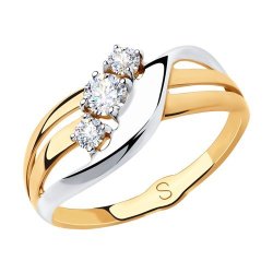 Кольцо из золота с фианитами (Арт.018237)