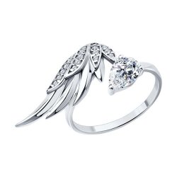 Кольцо из серебра с фианитами (Арт.94013628)