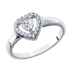 Кольцо из серебра с фианитами (Арт.94013736)