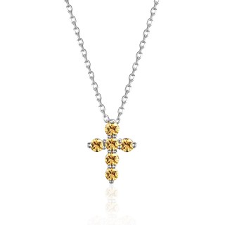 Ожерелье из белого золота с сапфиром «Сияние Веры» Estet (арт.01Л522369-2)