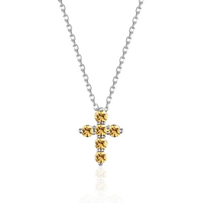 Ожерелье из белого золота с сапфиром «Сияние Веры» Estet (арт.01Л522369-2)