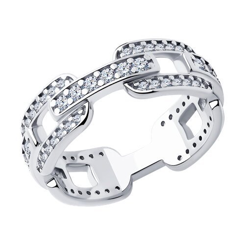Кольцо из серебра с фианитами (Арт.94013834)