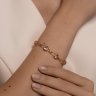 Браслет золотой пробы 585 с миксом камней (Арт.750537)